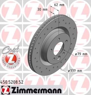 Тормозной диск ZIMMERMANN 450520852