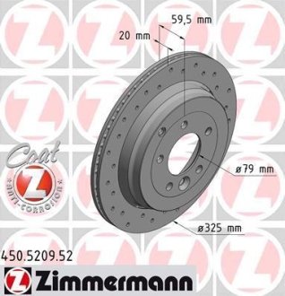 Тормозной диск ZIMMERMANN 450520952