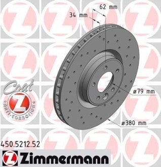 Диск тормозной ZIMMERMANN 450521252