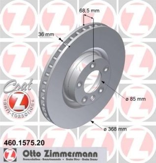 Диск гальмівний ZIMMERMANN 460157520