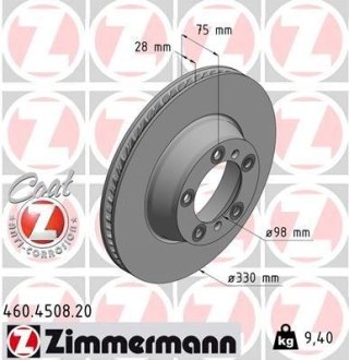 Диск гальмівний ZIMMERMANN 460450820