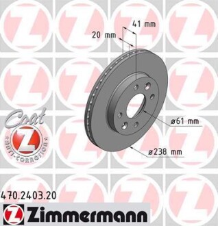 Тормозной диск ZIMMERMANN 470240320