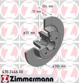 Тормозной диск ZIMMERMANN 470244600