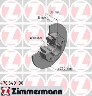 Диск тормозной ZIMMERMANN 470540100