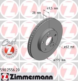 Гальмівний диск ZIMMERMANN 590255620