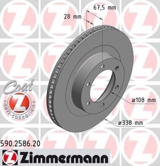 Диск тормозной ZIMMERMANN 590258620