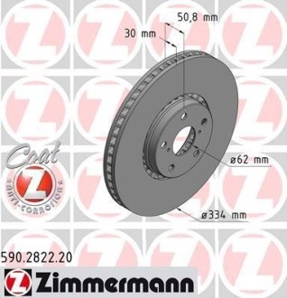 Диск гальмівний ZIMMERMANN 590282220