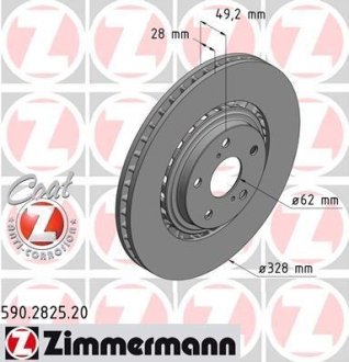 Диск тормозной ZIMMERMANN 590282520