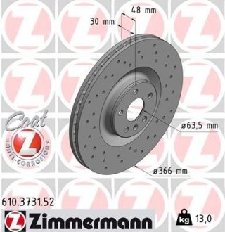 Диск гальмівний SPORT Z ZIMMERMANN 610373152