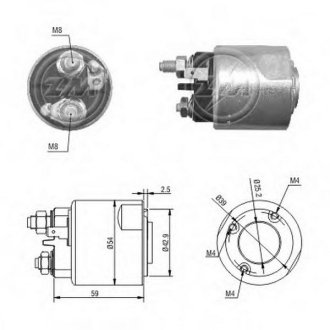 Втягуюче реле стартера ZM ZM2495