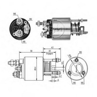 Втягуюче реле стартера ZM ZM2595