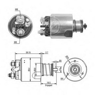 Втягуюче реле стартера ZM ZM3491