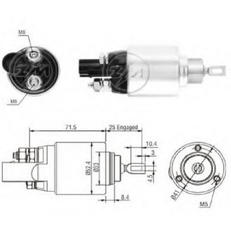 Втягуюче реле стартера ZM ZM381