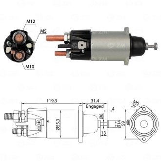 Втягуюче реле стартера ZM ZM3898