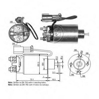 Втягуюче реле стартера ZM ZM4793