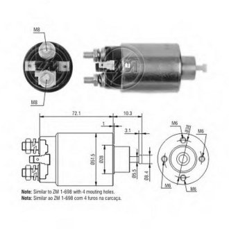 Втягуюче реле стартера ZM ZM5698