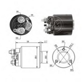 Втягуюче реле стартера ZM ZM591