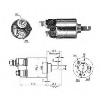 Втягуюче реле стартера ZM ZM606