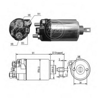 Реле втягуюче стартера ZM ZM628