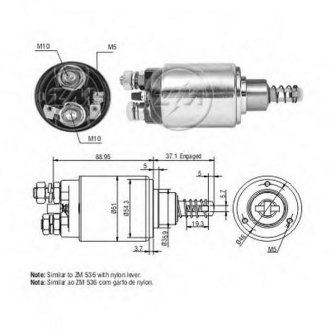 Втягуюче реле стартера ZM ZM636