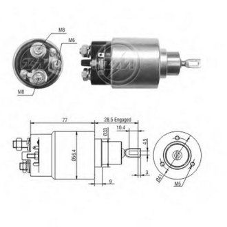 Втягуюче реле стартера ZM ZM6973