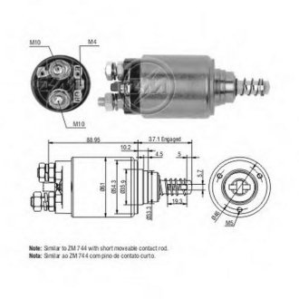 Втягуюче реле стартера ZM ZM744