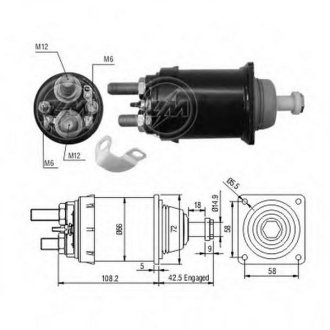 Втягуюче реле стартера ZM ZM835