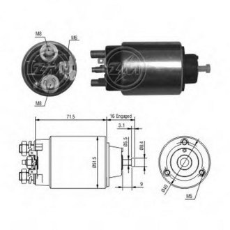 Втягуюче реле стартера ZM ZM864